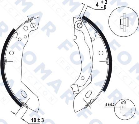 FOMAR Friction FO 0392 - Brake Shoe Set autospares.lv