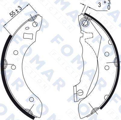 FOMAR Friction FO 0364 - Brake Shoe Set autospares.lv