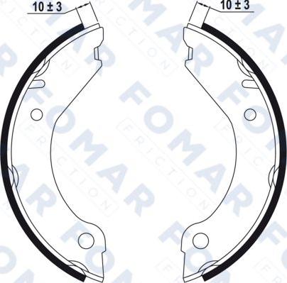 FOMAR Friction FO 0314 - Brake Shoe Set autospares.lv