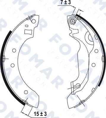 FOMAR Friction FO 0374 - Brake Shoe Set autospares.lv