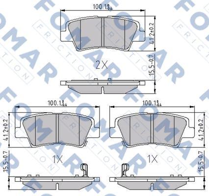 FOMAR Friction FO 899281 - Brake Pad Set, disc brake autospares.lv