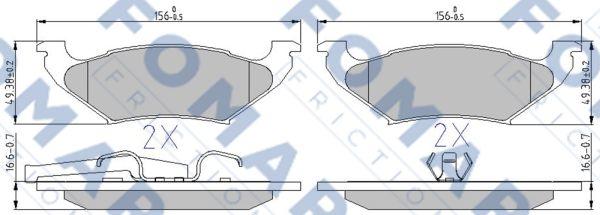 FOMAR Friction FO 895481 - Brake Pad Set, disc brake autospares.lv