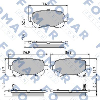 FOMAR Friction FO 895581 - Brake Pad Set, disc brake autospares.lv