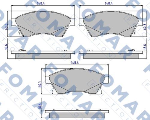 FOMAR Friction FO 895681 - Brake Pad Set, disc brake autospares.lv