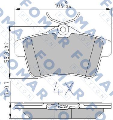 FOMAR Friction FO 896581 - Brake Pad Set, disc brake autospares.lv