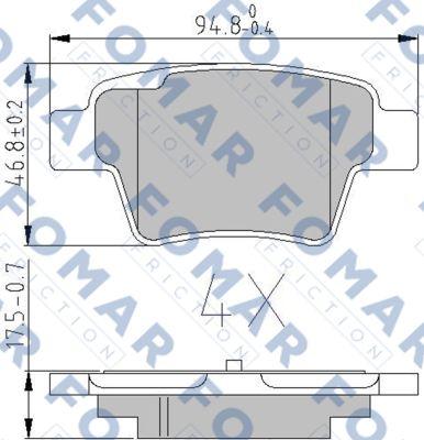 FOMAR Friction FO 896181 - Brake Pad Set, disc brake autospares.lv