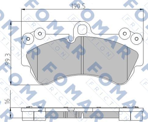 FOMAR Friction FO 891581 - Brake Pad Set, disc brake autospares.lv