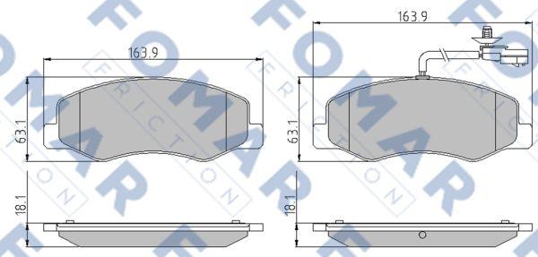 FOMAR Friction FO 898281 - Brake Pad Set, disc brake autospares.lv