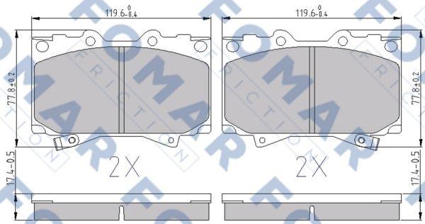 FOMAR Friction FO 892881 - Brake Pad Set, disc brake autospares.lv