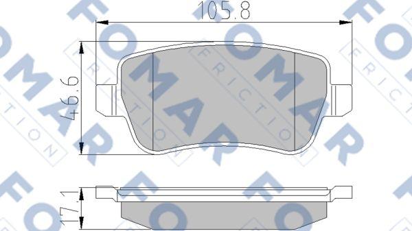 FOMAR Friction FO 847181 - Brake Pad Set, disc brake autospares.lv