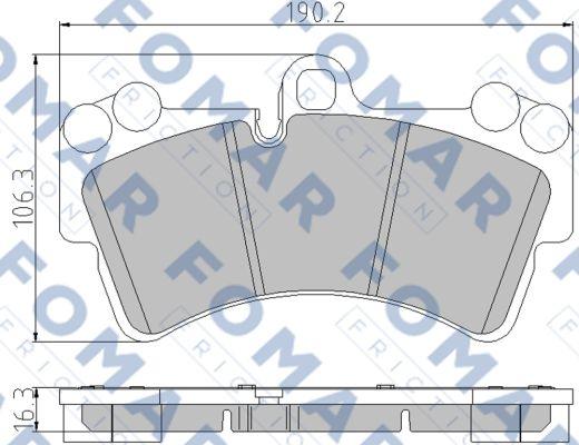 FOMAR Friction FO 859181 - Brake Pad Set, disc brake autospares.lv