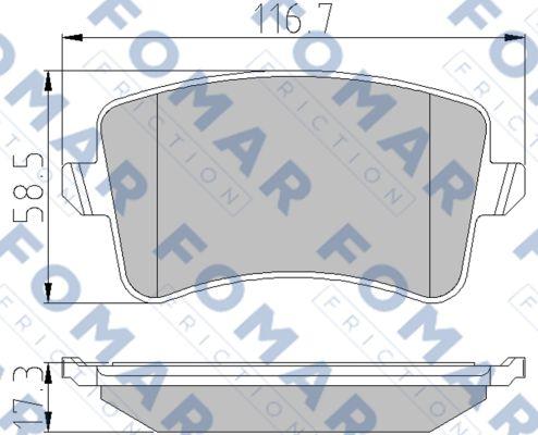 FOMAR Friction FO 857581 - Brake Pad Set, disc brake autospares.lv