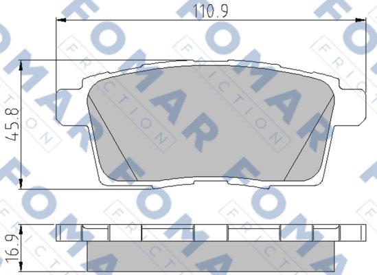 FOMAR Friction FO 857781 - Brake Pad Set, disc brake autospares.lv