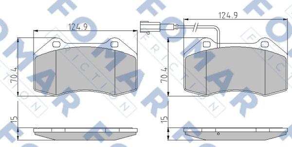 FOMAR Friction FO 869281 - Brake Pad Set, disc brake autospares.lv