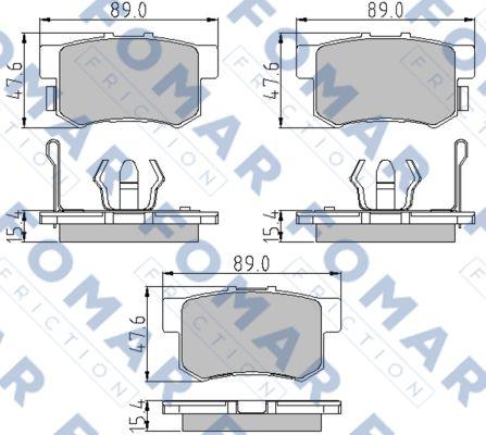 FOMAR Friction FO 860781 - Brake Pad Set, disc brake autospares.lv