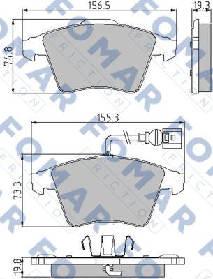 FOMAR Friction FO 861981 - Brake Pad Set, disc brake autospares.lv