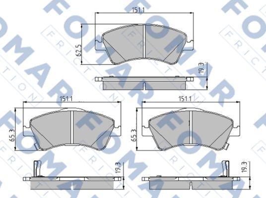 FOMAR Friction FO 862681 - Brake Pad Set, disc brake autospares.lv