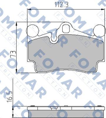 FOMAR Friction FO 862181 - Brake Pad Set, disc brake autospares.lv