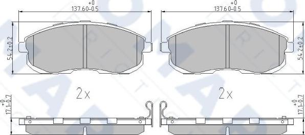 FOMAR Friction FO 809781 - Brake Pad Set, disc brake autospares.lv