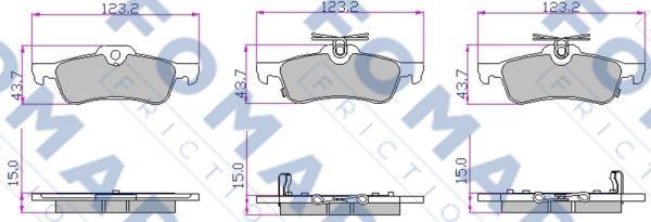 FOMAR Friction FO 800681 - Brake Pad Set, disc brake autospares.lv