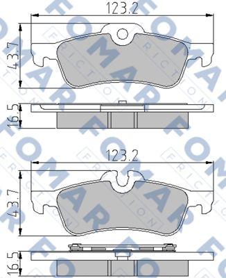 FOMAR Friction FO 800781 - Brake Pad Set, disc brake autospares.lv