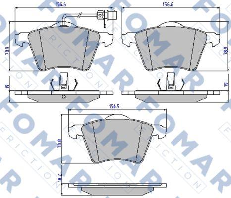 FOMAR Friction FO 814781 - Brake Pad Set, disc brake autospares.lv