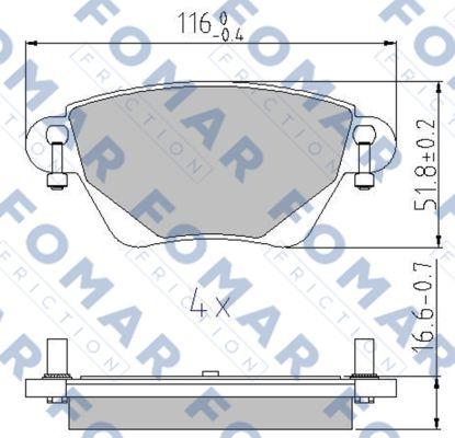 FOMAR Friction FO 815381 - Brake Pad Set, disc brake autospares.lv