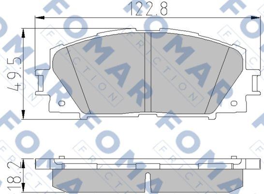 FOMAR Friction FO 838681 - Brake Pad Set, disc brake autospares.lv