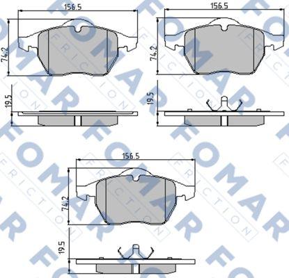 FOMAR Friction FO 838181 - Brake Pad Set, disc brake autospares.lv