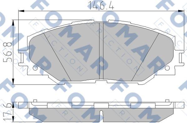 FOMAR Friction FO 838881 - Brake Pad Set, disc brake autospares.lv