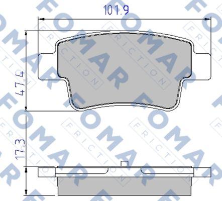 FOMAR Friction FO 832981 - Brake Pad Set, disc brake autospares.lv