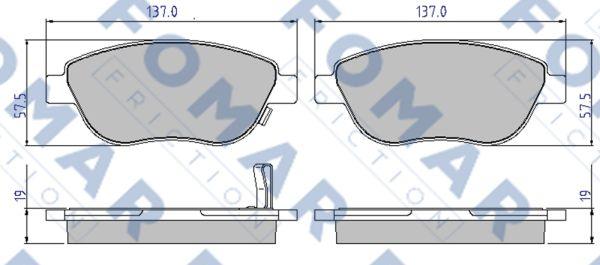 FOMAR Friction FO 827581 - Brake Pad Set, disc brake autospares.lv