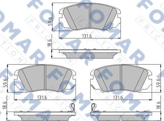 FOMAR Friction FO 870181 - Brake Pad Set, disc brake autospares.lv