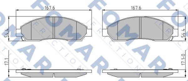 FOMAR Friction FO 873381 - Brake Pad Set, disc brake autospares.lv