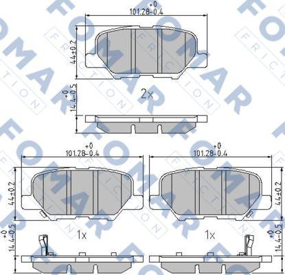 FOMAR Friction FO 249781 - Brake Pad Set, disc brake autospares.lv