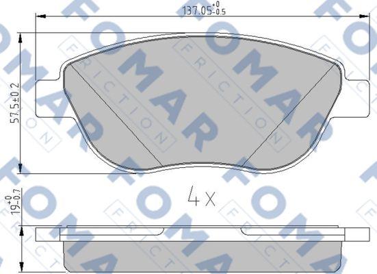 FOMAR Friction FO 241581 - Brake Pad Set, disc brake autospares.lv