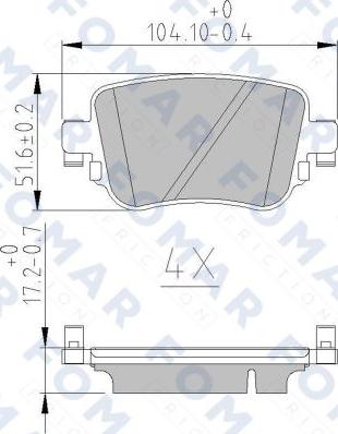 FOMAR Friction FO 251081 - Brake Pad Set, disc brake autospares.lv