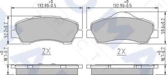 FOMAR Friction FO 251381 - Brake Pad Set, disc brake autospares.lv