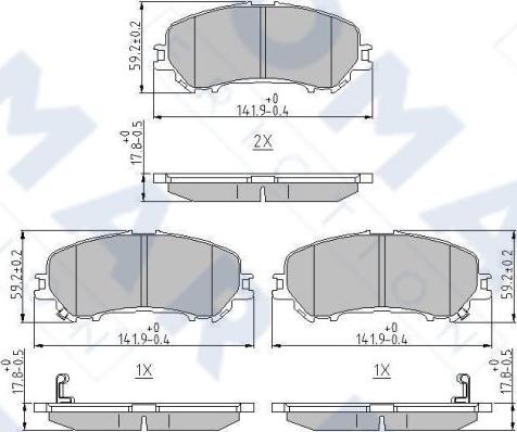 FOMAR Friction FO 266181 - Brake Pad Set, disc brake autospares.lv