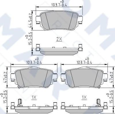 FOMAR Friction FO 266281 - Brake Pad Set, disc brake autospares.lv