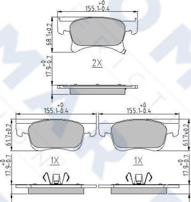 FOMAR Friction FO 268681 - Brake Pad Set, disc brake autospares.lv