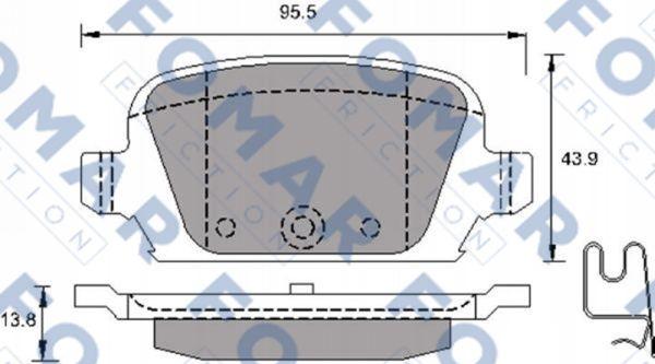 FOMAR Friction FO 790481 - Brake Pad Set, disc brake autospares.lv