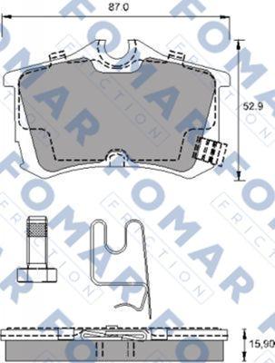 FOMAR Friction FO 790381 - Brake Pad Set, disc brake autospares.lv