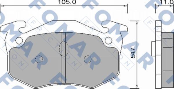 FOMAR Friction FO 742881 - Brake Pad Set, disc brake autospares.lv