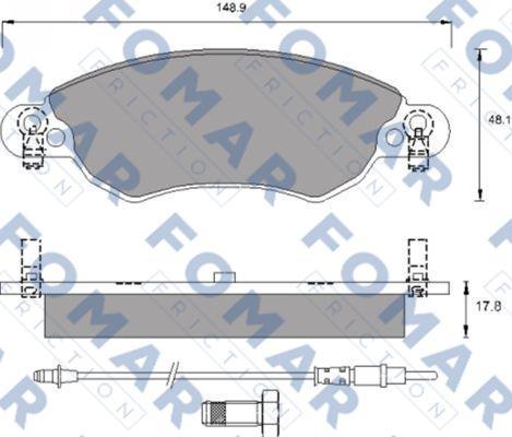 FOMAR Friction FO 786981 - Brake Pad Set, disc brake autospares.lv