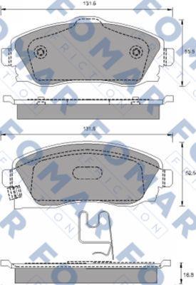 FOMAR Friction FO 783481 - Brake Pad Set, disc brake autospares.lv