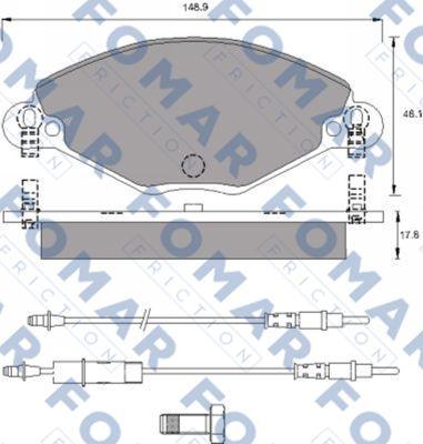 FOMAR Friction FO 787081 - Brake Pad Set, disc brake autospares.lv