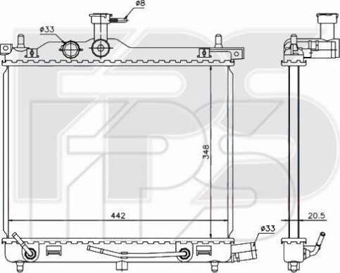 FPS 32 A420 - Radiator, engine cooling autospares.lv