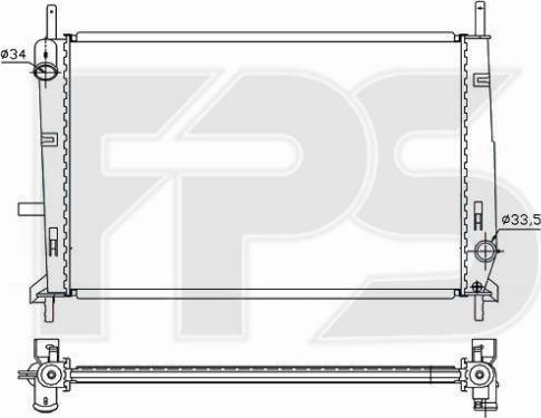 FPS 28 A162 - Radiator, engine cooling autospares.lv