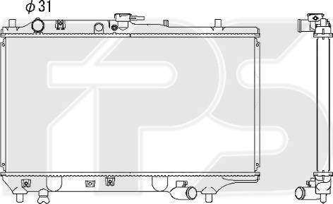 FPS FP 44 A624 - Radiator, engine cooling autospares.lv